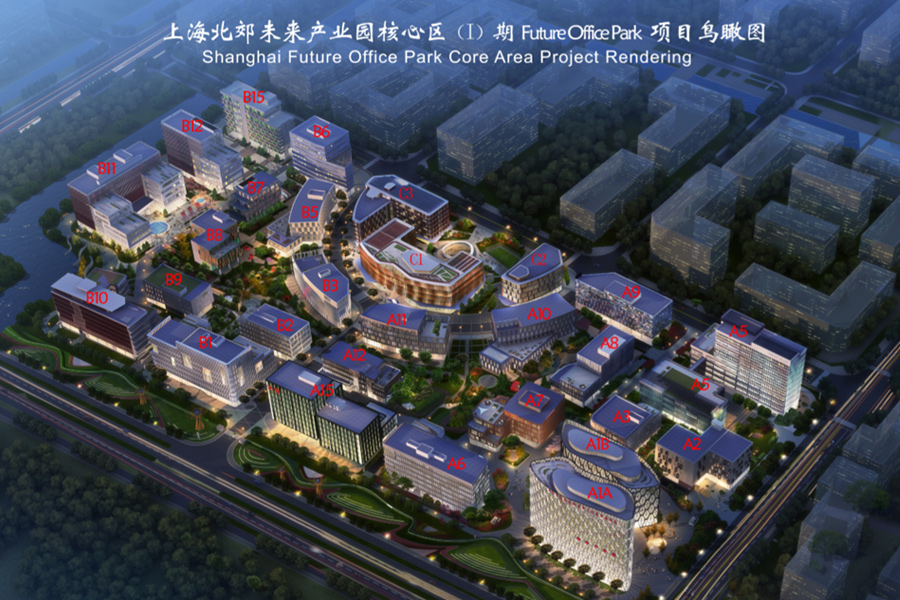 上海北郊未来产业园泛光照明(图1)
